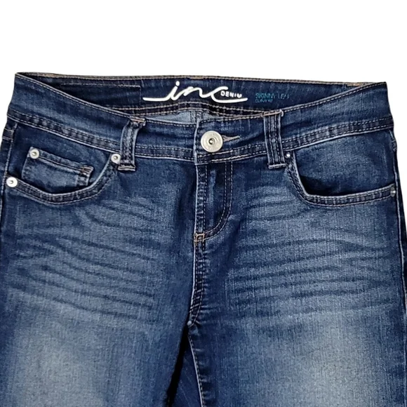 INC International Concepts Womens' Skinny Leg Curvy Fit Jeans Medium Wash sz 2 - Picture 3 of 9
